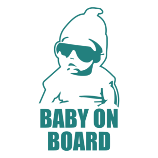 Badass Baby On Board Decal (Turquoise)